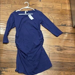 Navy maternity dress